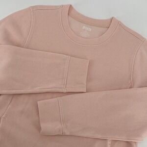 DULUTH Women's XL long sleeve shirt Kangaroo  Front Pocket, Winter Pullover PINK